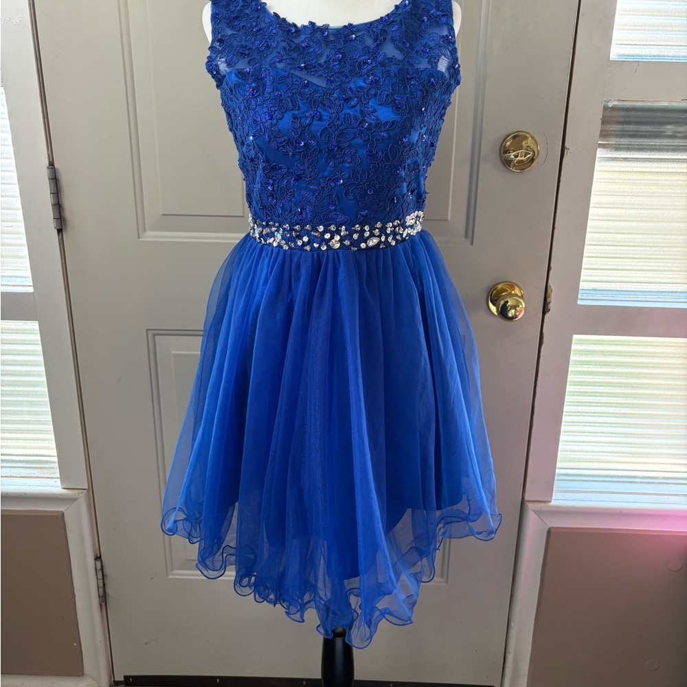Elegant Royal Blue Grade 8 Graduation Dress